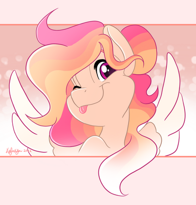 Flat-Color Bust With Background Example